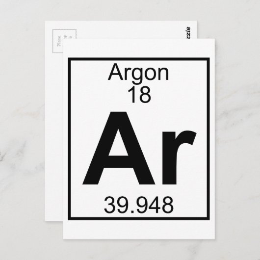 Carte Postale Élément 018 - Ar - Argon (Complet) (Devant / Derrière)