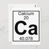 Carte Postale Élément 020 - Ca - Calcium (Complet) (Devant / Derrière)