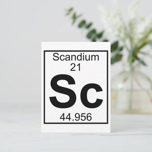 Carte Postale Élément 021 - Sc - Scandium (Complet) (Debout devant)