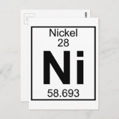 Carte Postale Élément 028 - Ni - Nickel (plein) (Devant / Derrière)