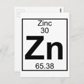 Carte Postale Élément 030 - Zn - Zinc (plein) (Devant / Derrière)