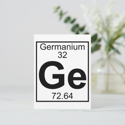 Carte Postale Élément 032 - Ge - Germanium (Complet) (Debout devant)