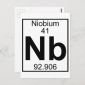 Carte Postale Élément 041 - Nb - Niobium (Complet) (Devant / Derrière)