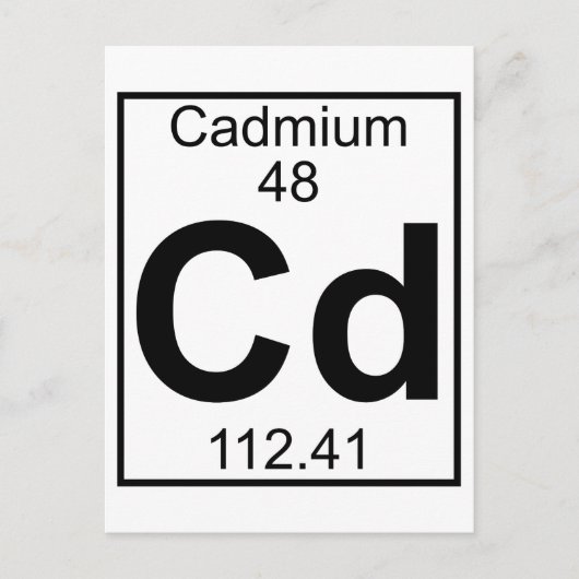 Carte Postale Élément 048 - Cd - Cadmium (Complet) (Devant)
