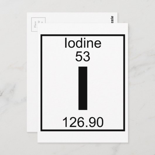 Carte Postale Élément 053 - I - Iode (Complet) (Devant / Derrière)