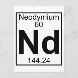 Carte Postale Élément 060 - Nd - Néodyme (Complet)