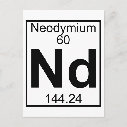 Carte Postale Élément 060 - Nd - Néodyme (Complet) (Devant)