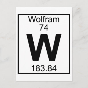 Carte Postale Élément 074 - W - Wolfram (complet)