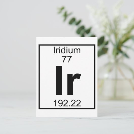 Carte Postale Élément 077 - Ir - Iridium (Complet) (Debout devant)