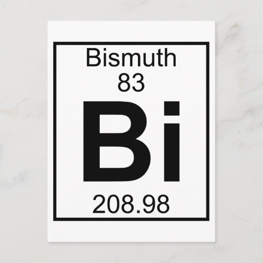 Carte Postale Élément 083 - Bi - Bismuth (Complet) (Devant)