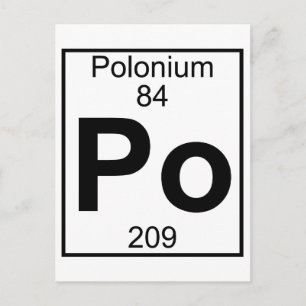 Carte Postale Élément 084 - Po - Polonium (Complet)