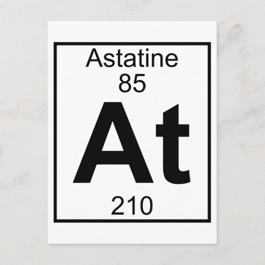 Carte Postale Élément 085 - At - Astatine (Complet) (Devant)