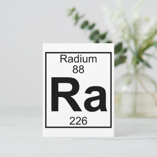 Carte Postale Élément 088 - Ra - Radium (Complet) (Debout devant)