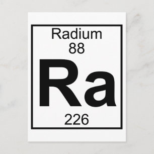 Carte Postale Élément 088 - Ra - Radium (Complet)
