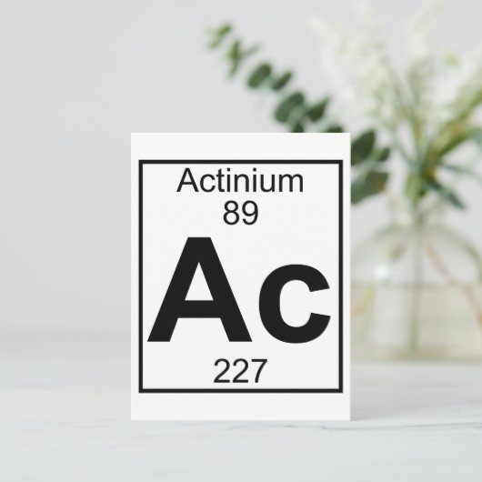 Carte Postale Élément 089 - Ac - Actinium (Complet) (Debout devant)