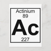 Carte Postale Élément 089 - Ac - Actinium (Complet) (Devant)