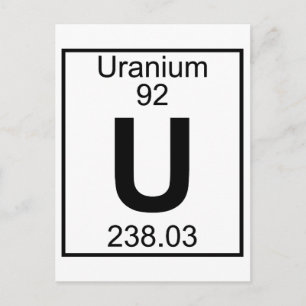 Carte Postale Elément 092 - U - Uranium