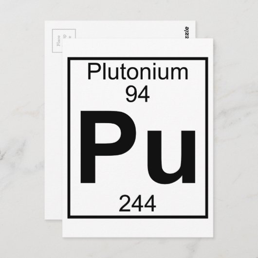 Carte Postale Élément 094 - Pu - Plutonium (Complet) (Devant / Derrière)