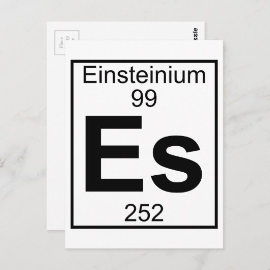 Carte Postale Élément 099 - Es - Einsteinium (Complet) (Devant / Derrière)