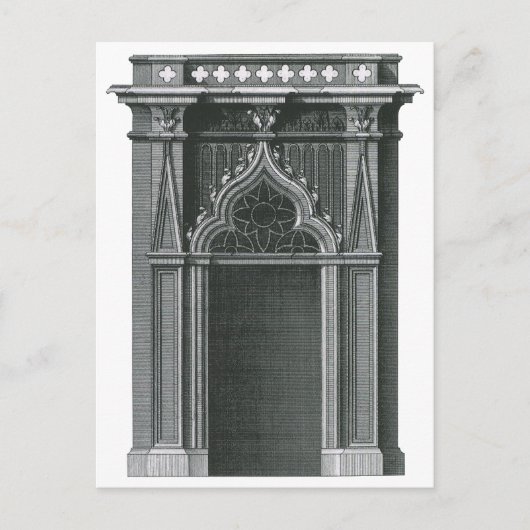 Carte Postale Élément architectural ancien, porte gothique (Devant)