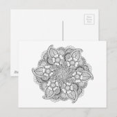 Carte Postale Élément arrondi inspiré (Devant / Derrière)