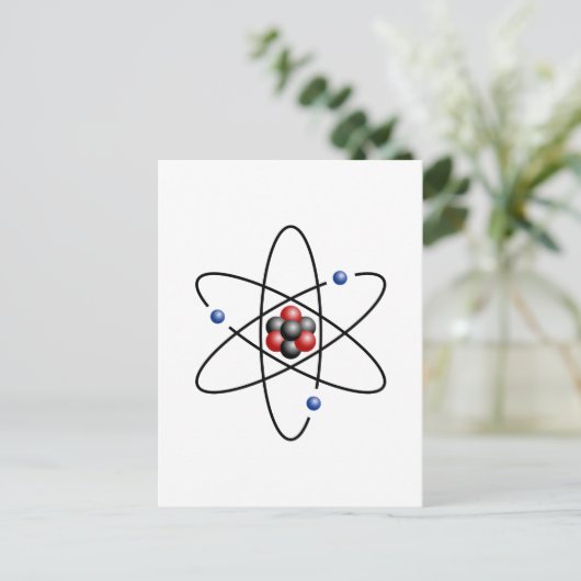 Carte Postale Élément chimique lithium Atom Numéro atomique 3 (Debout devant)