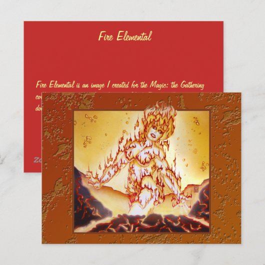 Carte Postale Élément incendie (Devant / Derrière)