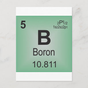 Carte Postale Élément individuel Boron du tableau périodique