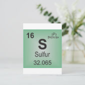 Carte Postale Élément individuel de soufre du tableau périodique (Debout devant)