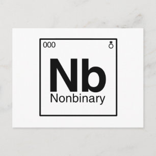 Carte Postale Élément NB - Tableau périodique non binaire