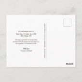 Carte Postale Elément photo moderne Just Married Script Mariage (Dos)