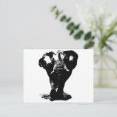 Carte Postale Élément Pop Art Éléphant Noir & Blanc (Debout devant)