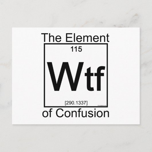 Carte Postale Élément WTF (Devant)