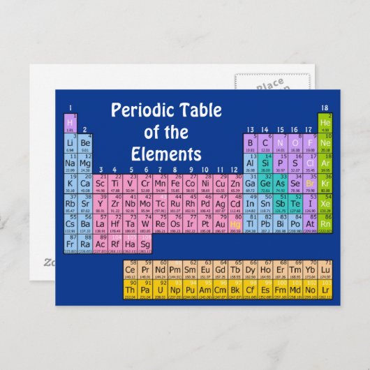 Carte postale Éléments de chimie (Devant / Derrière)