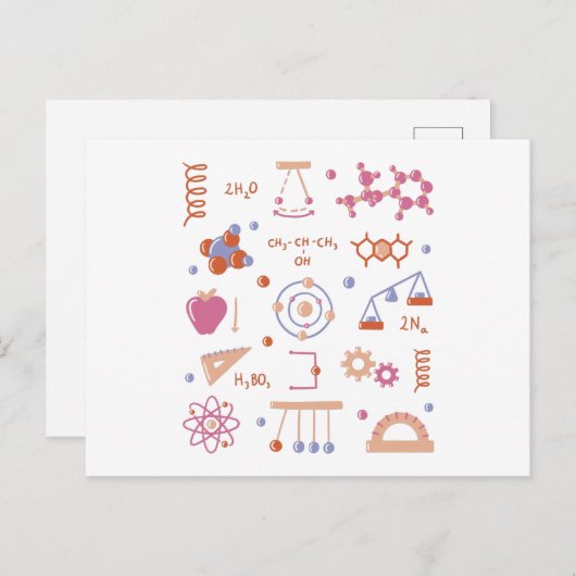 Carte Postale Éléments de physique (Devant / Derrière)