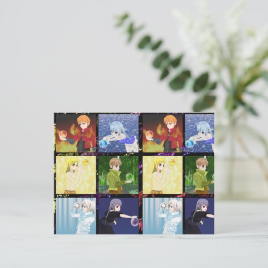 Carte postale Éléments de style Anime (Debout devant)
