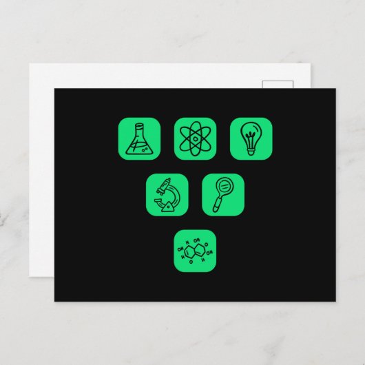 Carte Postale Éléments scientifiques (Devant / Derrière)