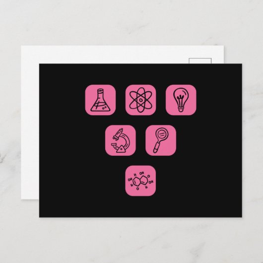 Carte Postale Éléments scientifiques (Devant / Derrière)