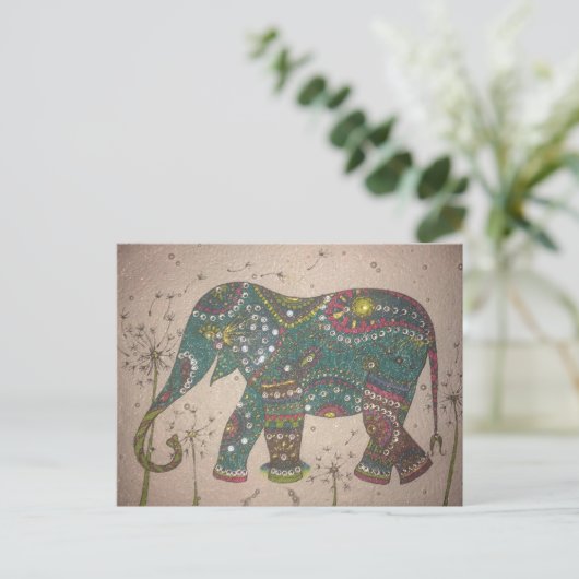 Carte Postale Eléphant (Debout devant)