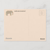 Carte postale Elephant (Dos)