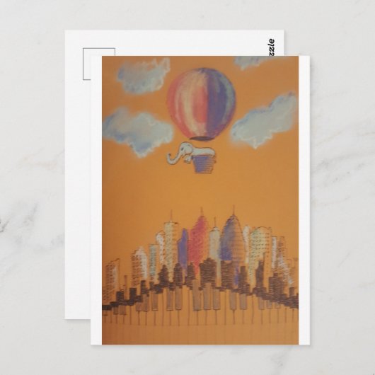 Carte Postale Eléphant (Devant / Derrière)