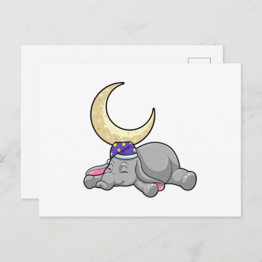 Carte Postale Elephant (Devant / Derrière)