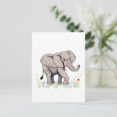 Carte Postale Eléphant (Debout devant)