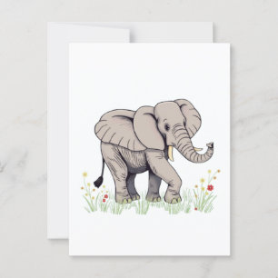 Carte Postale Eléphant