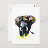 Carte Postale Eléphant (Devant / Derrière)