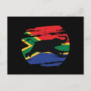 Carte Postale Elephant Afrique du Sud Safari Vintage