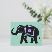 Carte Postale Elephant Animal Abstract Decorative Patterns (Debout devant)