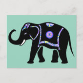 Carte Postale Elephant Animal Abstract Decorative Patterns (Devant)