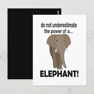 Carte Postale Éléphant Animal Sauvage Éléphant Drôle