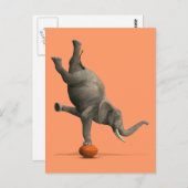 Carte Postale Eléphant artistique (Devant / Derrière)